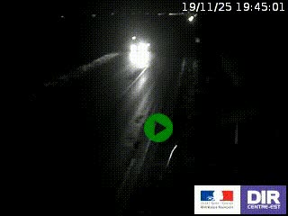 Webcam routière sur la RN7 à hauteur de Toulon-sur-Allier, entre Moulins et Vichy