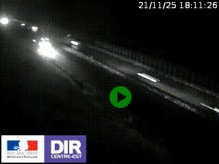 Webcam au niveau du col de Bois Clair à hauteur de Cluny sur la N79. Vue orientée vers Mâcon