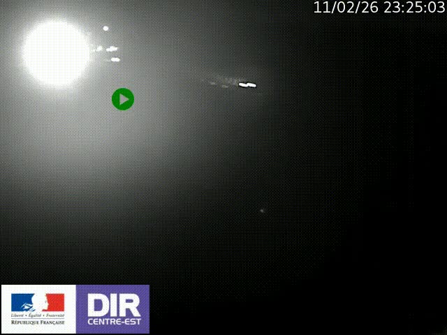 Caméra trafic à la jonction entre l'A46 (Rocade-est de Lyon) et l'A42 à hauteur de Vault-en-Velin en direction de Marseille