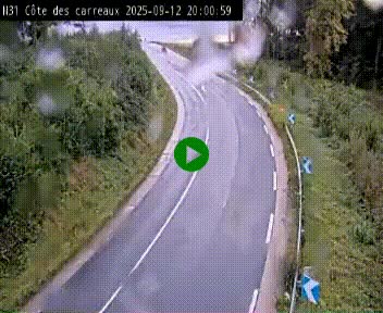 Webcam en haut de la Côte des Carreaux sur la N31 à Avesnes-en-Bray. Vue orientée vers Rouen