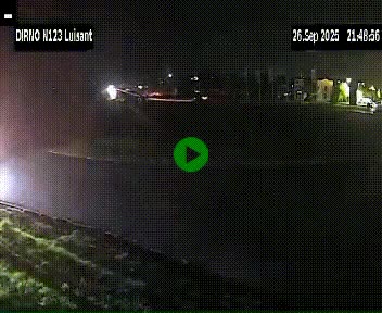 Webcam en périphérie de Chartres sur la N123, à hauteur de Luisant. Vue orientée vers Chartres