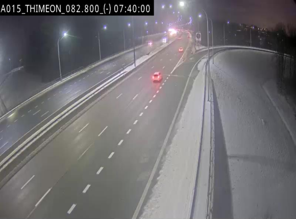 Caméra trafic Belgique - Thiméon - E42, jonction avec A54 (E420) direction La Louvière/Charleroi - BK 82.82