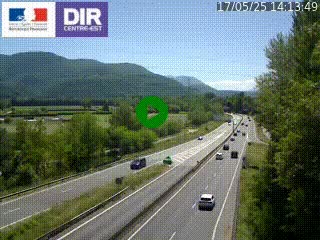 Caméra trafic à Meylan sur la Rocade-Sud de Grenoble en direction d'Aix-en-Provence