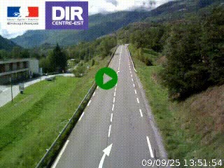 Web cam sur la N90 à Aime, en provenance de Bourg-Saint-Maurice et en direction d'Albertville