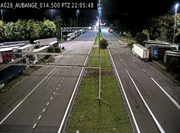 Webcam autoroute Belgique - Aubange - A28 direction Arlon - BK 14