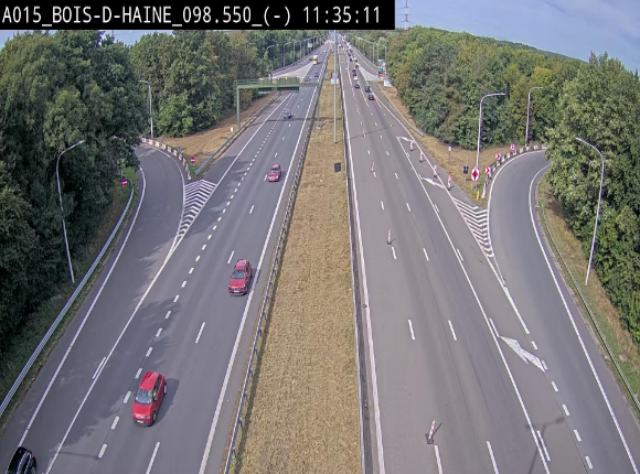 Webcam autoroute Belgique - Bois d'Haine - E42 - BK 98.6
