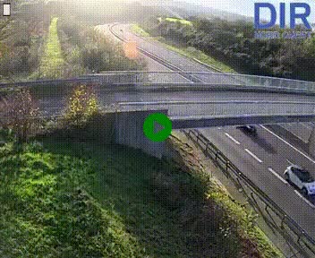 Webcam sur A84 à hauteur de Pont-Farcy, au niveau du pont autoroutier sur la Vire, au sud de Saint-Lô