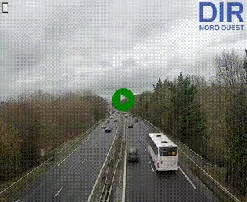 Webcam sur le périphérique de Caen (N814) à l'est de la ville, à Mondeville hauteur de la sortie 2, Presqu'île-Rives de l'Orne, au bout de l'autoroute A13