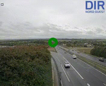 Webcam au début de l'A84 sur le périphérique Ouest de Caen (N814) à hauteur de la sortie 9, Porte de Bretagne