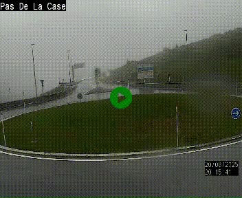 Webcam sur la N22 au niveau du poste frontière entre la France et Andorre à proximité de Pas de la Case à plus de 2000 mètres d'altitude