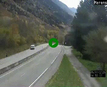 Webcam dans les Pyrénées à hauteur de Mérens-les-Vals sur N320, en direction de Pas de la Casa (Andorre)