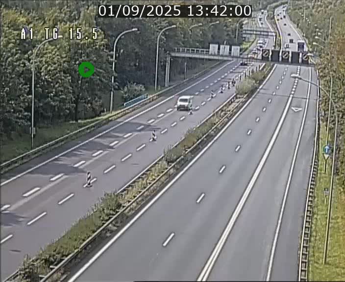 Traffic live webcam Luxembourg Munsbach - A1 direction Luxembourg - BK 15.5