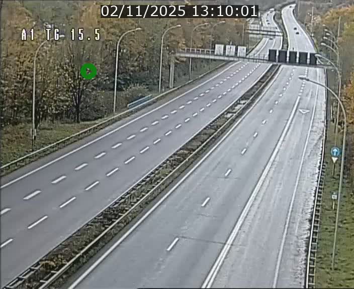 Traffic live webcam Luxembourg Munsbach - A1 direction Luxembourg - BK 15.5