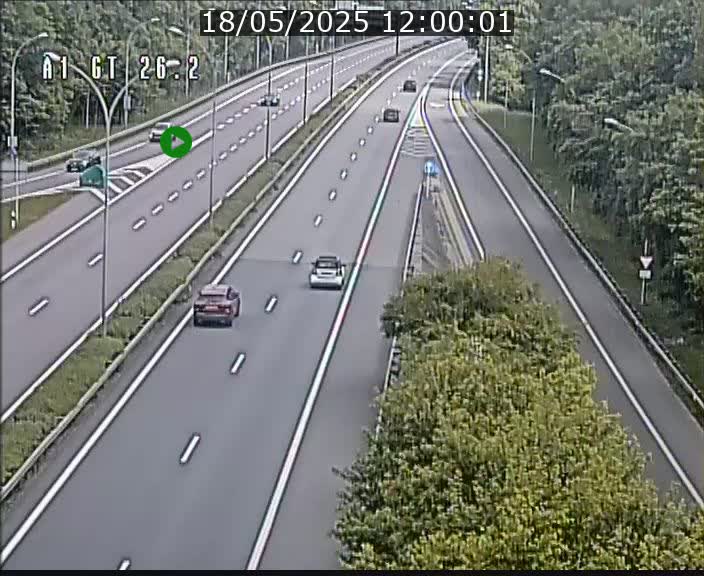 Traffic live webcam Luxembourg Grevenmacher - A1 direction Allemagne - BK 26.2