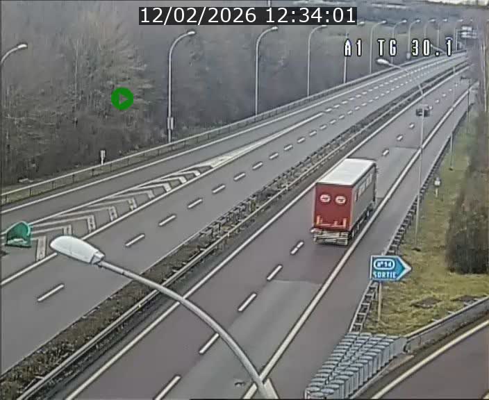 Traffic live webcam Luxembourg Grevenmacher - A1 direction Luxembourg - BK 30.1