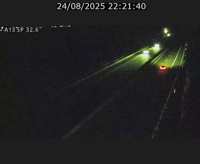 Webcam info trafic A13 à hauteur de Mondorf-les-bains. Vue orientée vers Altwies