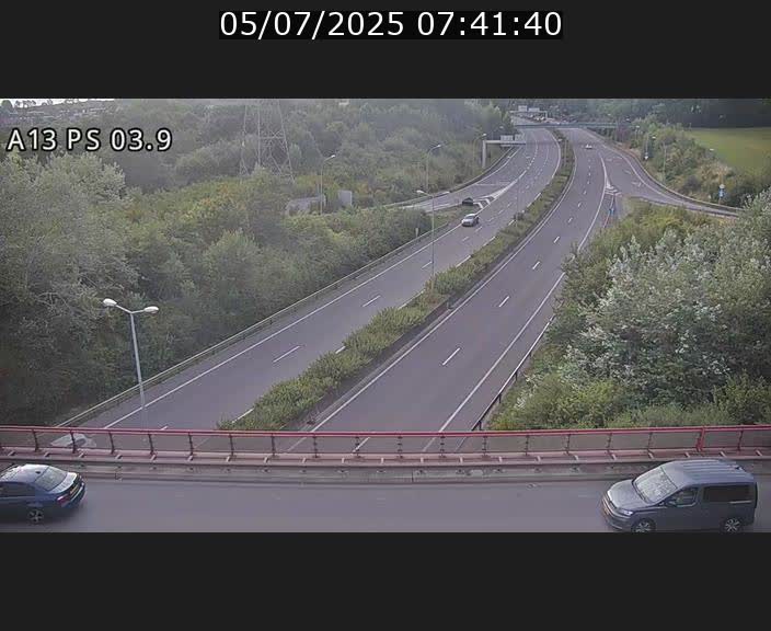 Traffic live webcam Luxembourg Differdange - A13 direction Esch-sur-Alzette - BK 3.9
