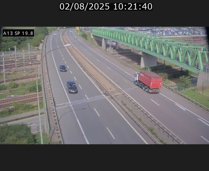 Traffic live webcam Luxembourg Croix de Bettembourg - A13 direction Esch-sur-Alzette - BK 19.8