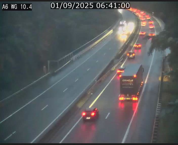 Traffic live webcam Luxembourg Mamer - A6 - BK 10.4 - direction Luxembourg/France/Allemagne
