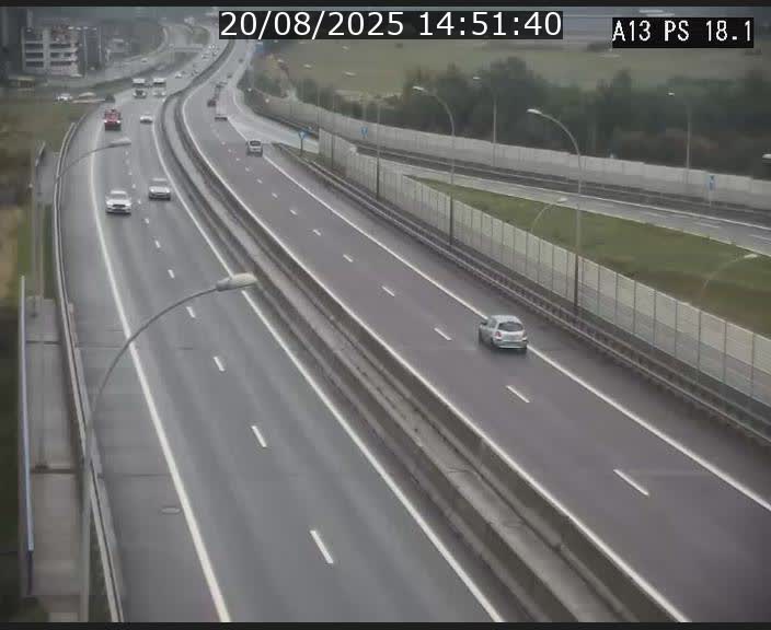 Traffic live webcam Luxembourg Dudelange - A13 direction Croix de Bettembourg - BK 18.1