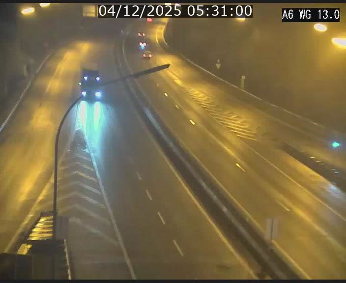 Traffic live webcam Luxembourg Mamer - A6 - BK 13 - direction Luxembourg/France/Allemagne