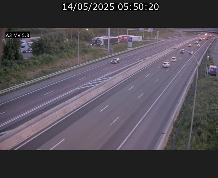 Webcam à l'Aire de Berchem au Luxembourg sur l'A3. Vue orientée vers la France