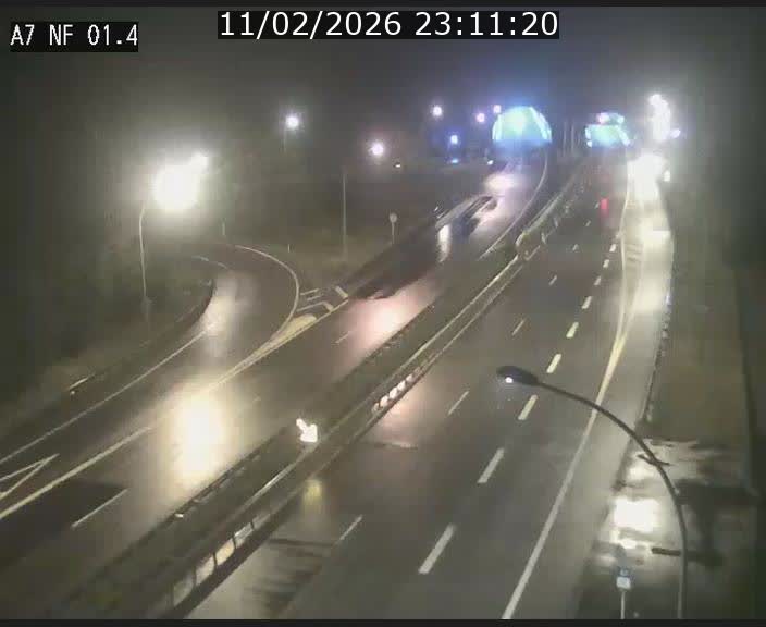 Caméra autoroute Luxembourg A7 - Echangeur Waldhaff - direction Tunnel Stafelter