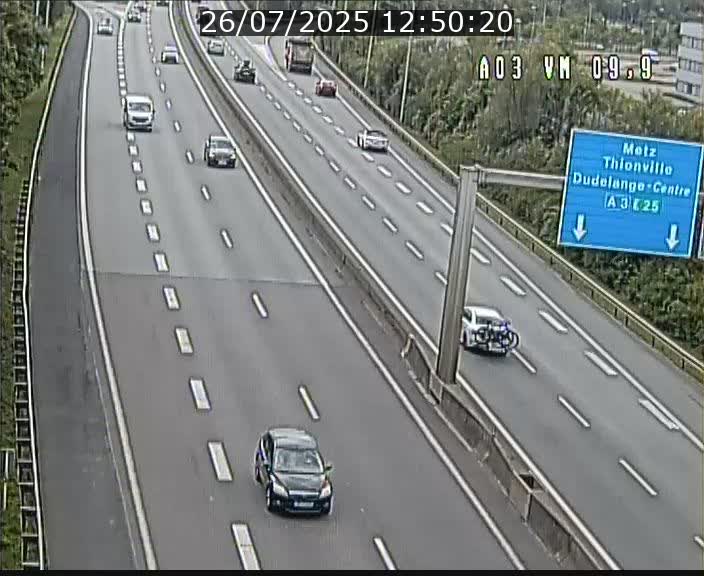 Webcam Autoroute à la Croix de Bettembourg - A3 - BK 9.9 - direction France