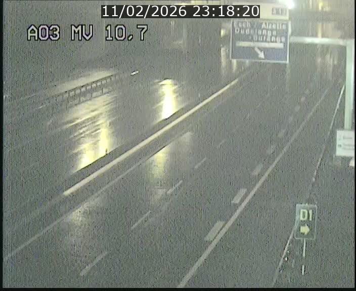 Traffic live webcam Luxembourg Croix de Bettembourg - A3 - BK 10.7 - direction France