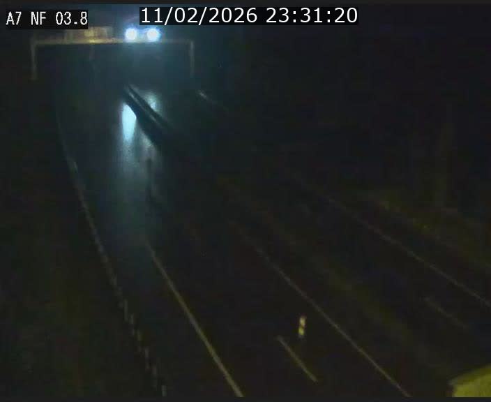 Webcam autoroute A7 au Luxembourg à la sortie du Tunnel Stafelter vers le Nord