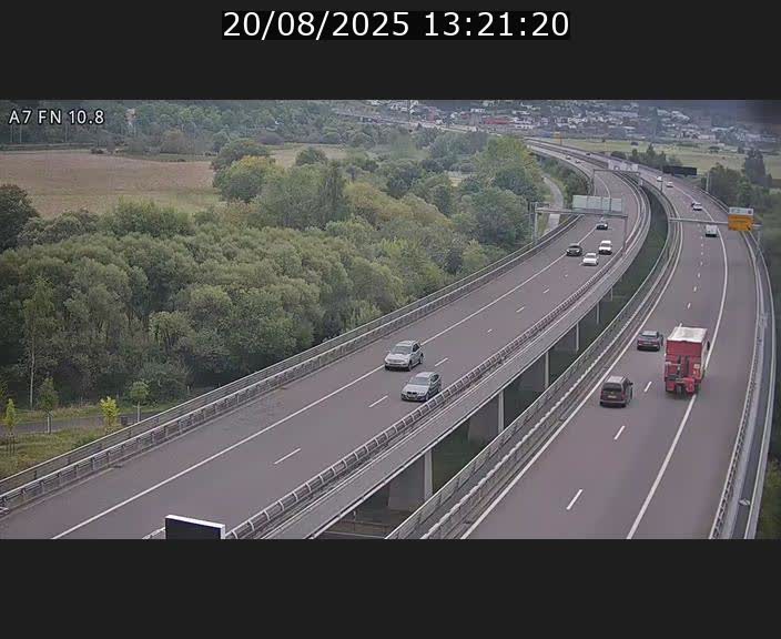 Caméra trafic Luxembourg - A7, Tunnel Gousselerbierg, sortie sud, direction rond-point Lorentzweiler (BK 10.8)