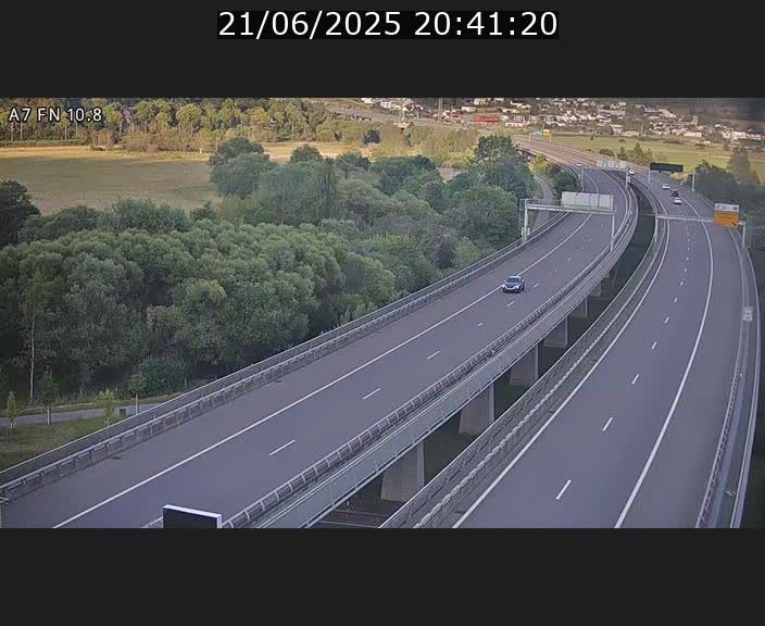 Caméra trafic Luxembourg - A7, Tunnel Gousselerbierg, sortie sud, direction rond-point Lorentzweiler (BK 10.8)