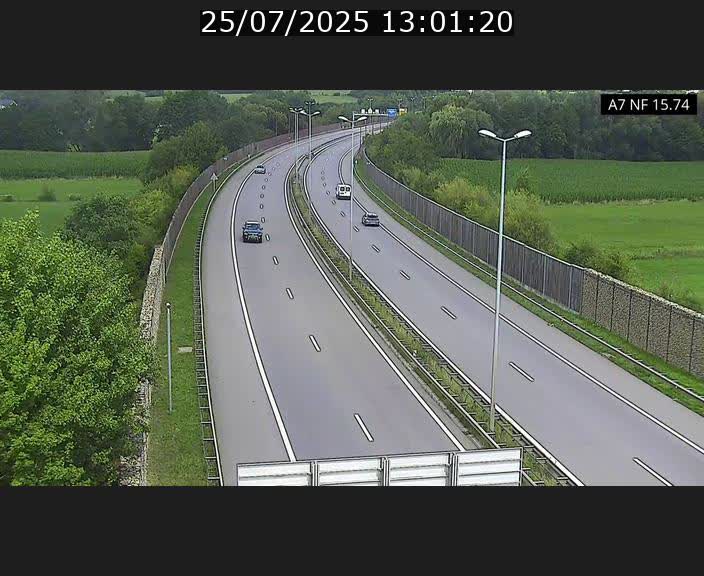 Caméra trafic Luxembourg - A7, Tunnel Mersch, entrée nord, direction Lorentzweiler