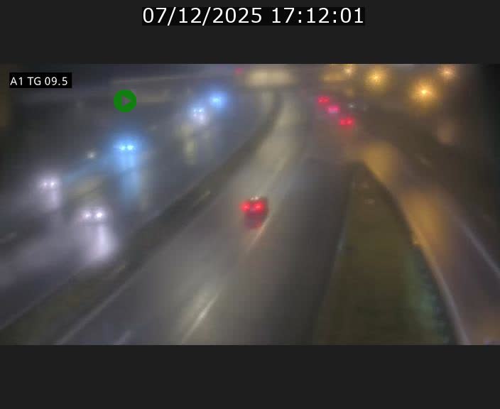 Traffic live webcam Luxembourg Jonction Grünewald - A1 direction Luxembourg-ville - BK 9.5