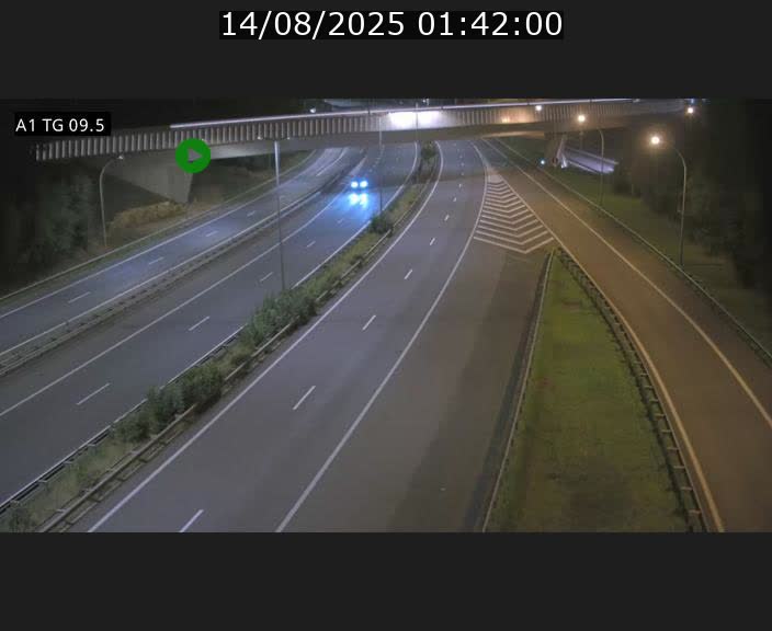Traffic live webcam Luxembourg Jonction Grünewald - A1 direction Luxembourg-ville - BK 9.5