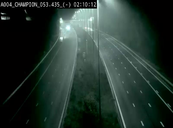 Webcam E411 à Champion, à proximité de Namur. Vue orientée vers Bruxelles