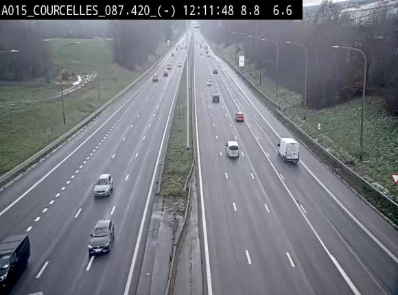 Webcam autoroute Belgique - Viesville - E42 direction Mons - BK 84.35