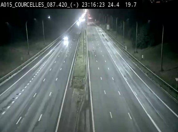 Webcam autoroute Belgique - Viesville - E42 direction Mons - BK 84.35