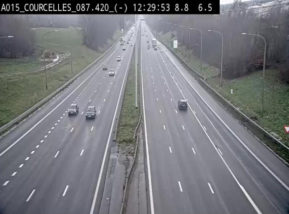 Webcam autoroute Belgique - Viesville - E42 direction Mons - BK 84.35