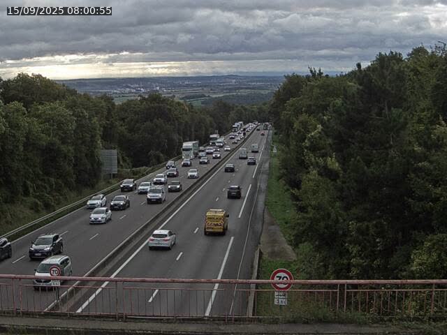 Caméra autoroute France - A33, Houdemont direction Lunéville