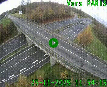 Clone of Caméra routière sur l'autoroute A20 au nord de Limoges, à la jonction avec la N520. Vue orientée vers Paris