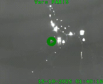 Caméra routière sur l'autoroute A20 à Bessines-sur-Gartempe. Vue orientée vers Paris