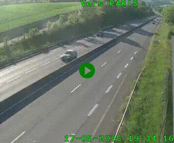 Caméra routière sur l'autoroute A20 à Saint-Hilaire-Bonneval, au sud de Limoges. Vue orientée vers Paris