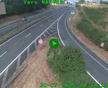 Webcam N147 au nord de Poitiers et à la jonction avec la A10