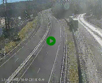 Caméra autoroute A75 à hauteur du col du rocher blanc en direction de Montpellier