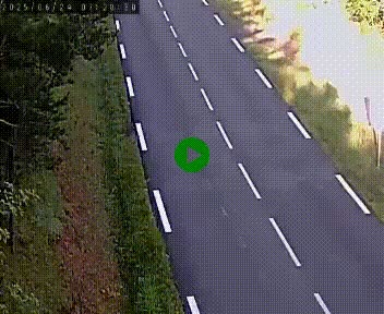 Caméra routière France - N102, au niveau du col de Montmirat à Saint-Etienne-du-Valdonnez à 1039 mètres d'altitude