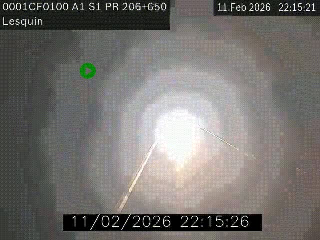 Webcam autoroute A1 à hauteur de Lesquin. Vue orientée vers Lille