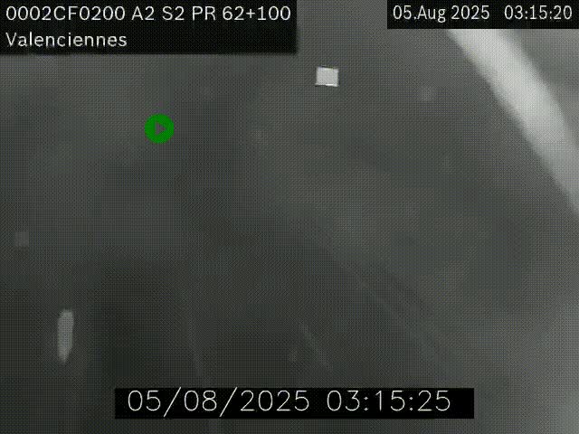 Webcam autoroute A2 à Valenciennes. Vue orientée vers Maubeuge et Mons (Belgique)