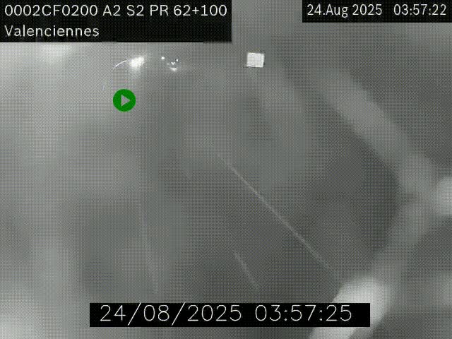 Webcam autoroute A2 à Valenciennes. Vue orientée vers Maubeuge et Mons (Belgique)
