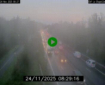 Webcam sur le périphérique de Nantes (N844) à hauteur de Porte de la Chapelle, au nord de la ville